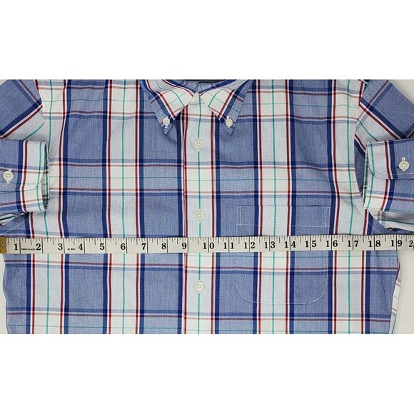 NEW Brooks Brothers‎ Milano Button Down Shirt Blue Plaid Pocket Men's Small NWT - Picture 5 of 9